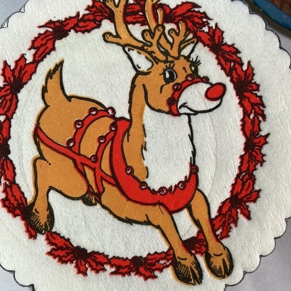 Vintage Rudolph the reindeer tin O’ coasters - Picture 4 of 4